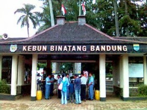 Pintu gerbang masuk kebun binatang Bandung