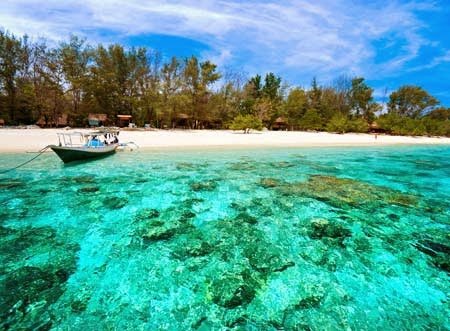 Beautiful Gili Trawangan Island indonesia