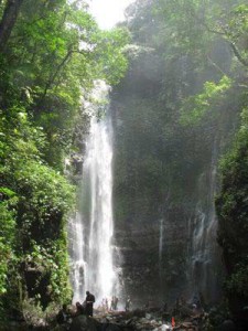 Beutiful Benowo waterfall Semarang Indonesia