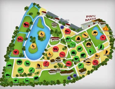 Denah dan peta Kebun Binatang Surabaya