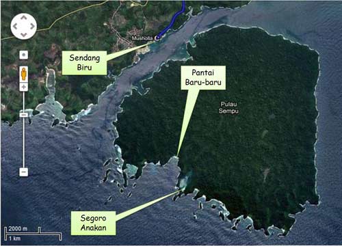 Pulau Sempu Malang map